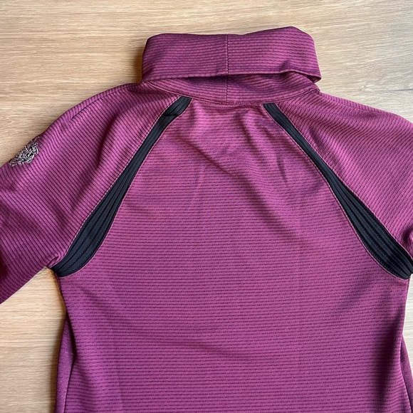 Nike Aeroreact L/S Athletic Turtleneck Pullover, Maroon with Thumb Holes XS - Picture 10 of 14